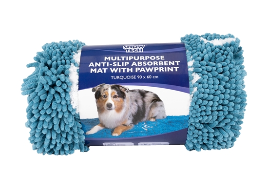 Picture of Show Tech Multipurpose Anti-Slip Absorbent Mat with Pawprint